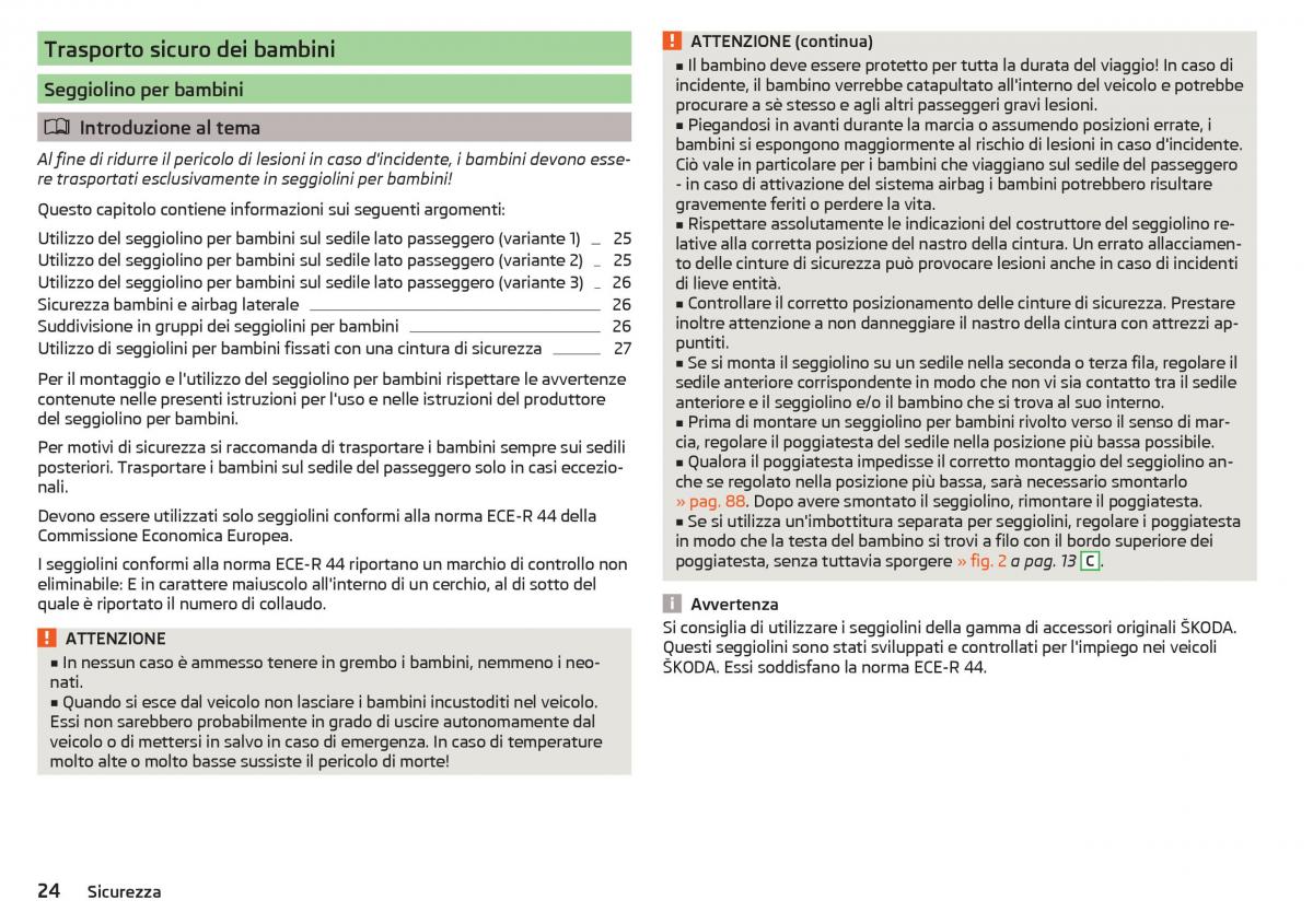 Skoda Kodiaq manuale del proprietario / page 26