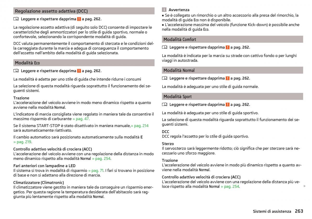 Skoda Kodiaq manuale del proprietario / page 265