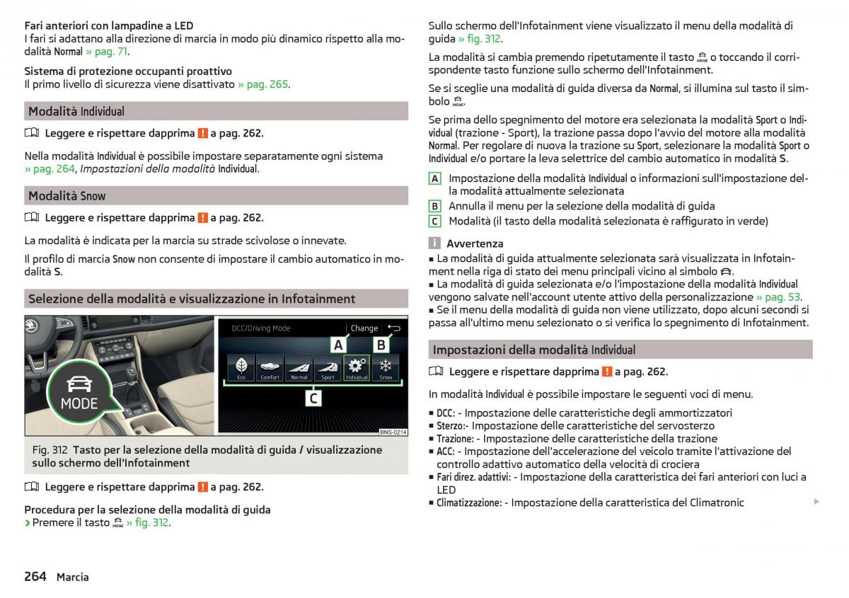 Skoda Kodiaq manuale del proprietario / page 266