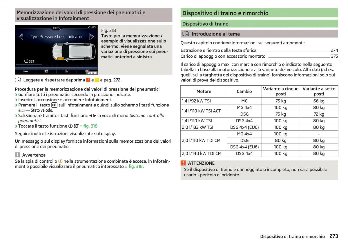 Skoda Kodiaq manuale del proprietario / page 275