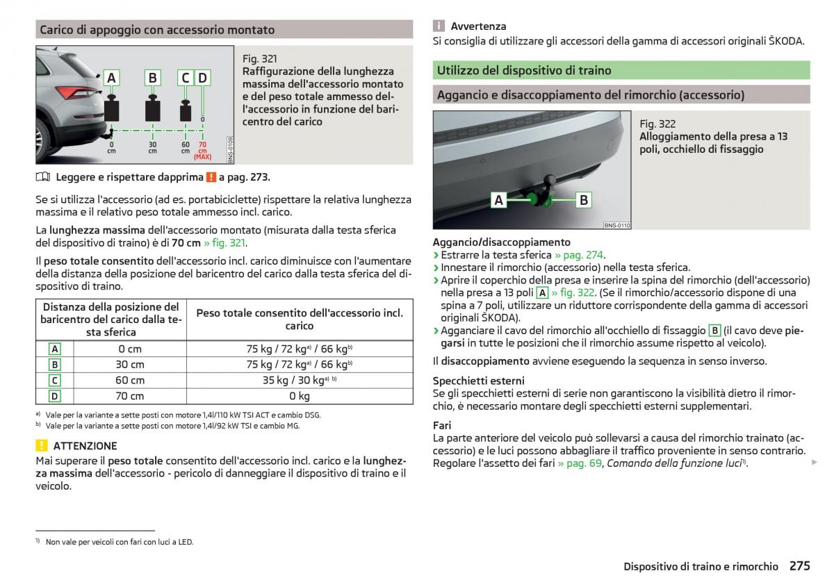 Skoda Kodiaq manuale del proprietario / page 277