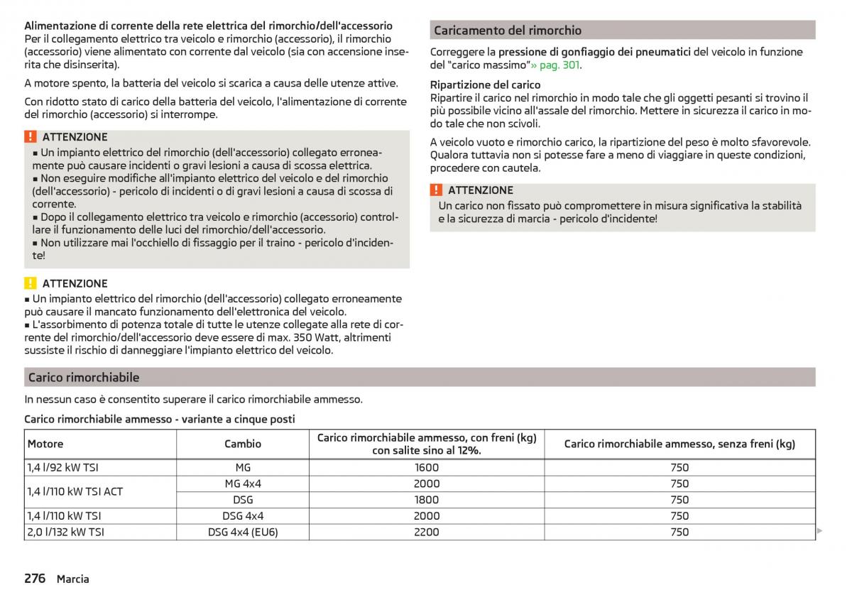 Skoda Kodiaq manuale del proprietario / page 278