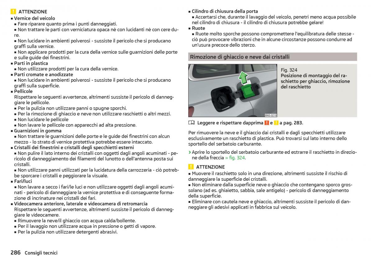 Skoda Kodiaq manuale del proprietario / page 288