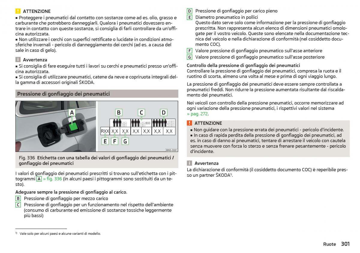 Skoda Kodiaq manuale del proprietario / page 303