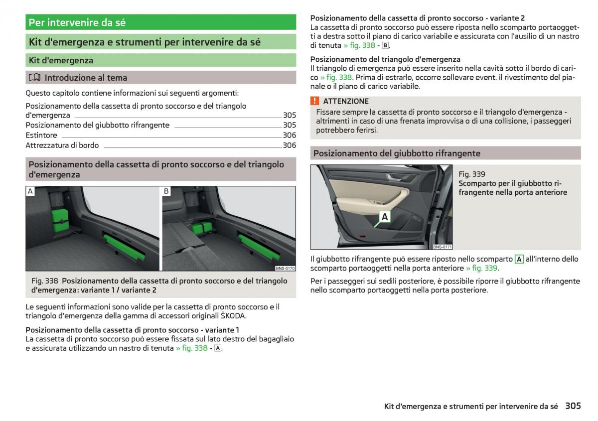 Skoda Kodiaq manuale del proprietario / page 307