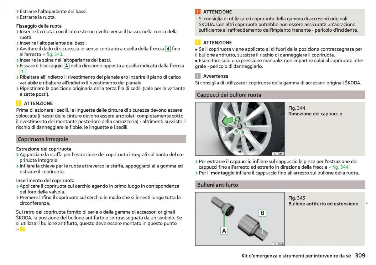 Skoda Kodiaq manuale del proprietario / page 311