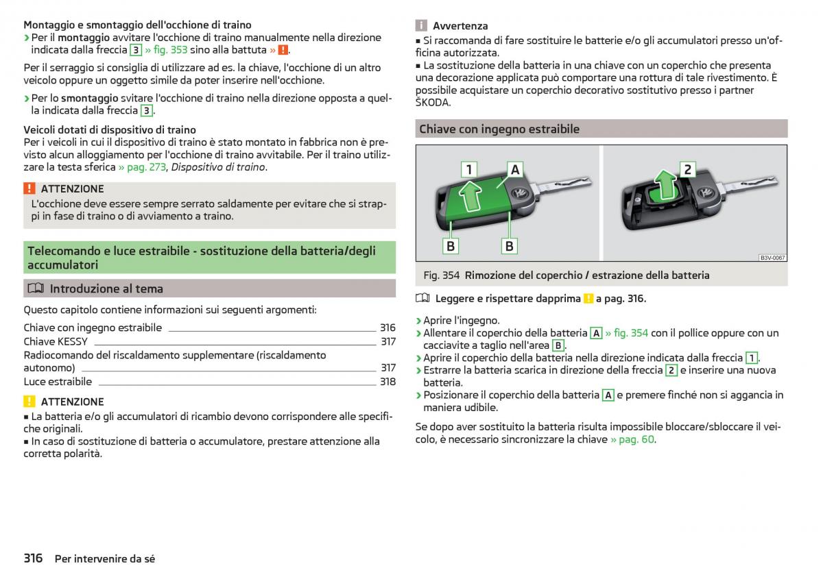 Skoda Kodiaq manuale del proprietario / page 318