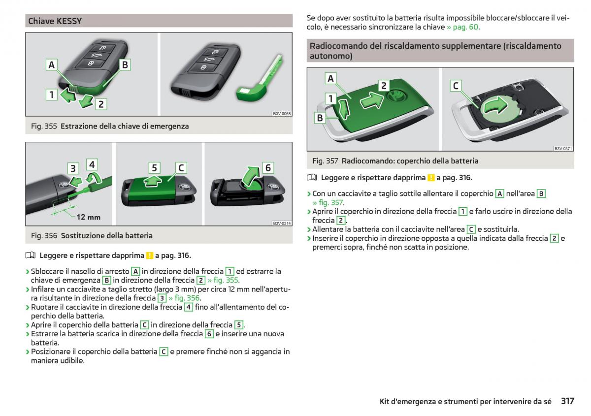 Skoda Kodiaq manuale del proprietario / page 319