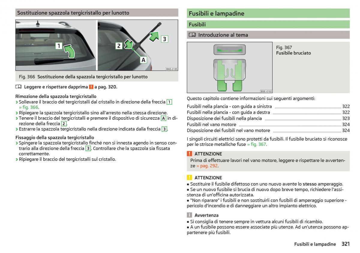 Skoda Kodiaq manuale del proprietario / page 323