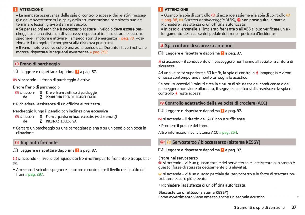 Skoda Kodiaq manuale del proprietario / page 39