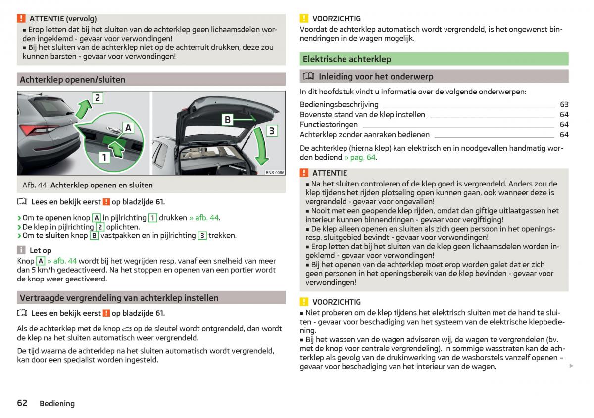 Skoda Kodiaq handleiding / page 64