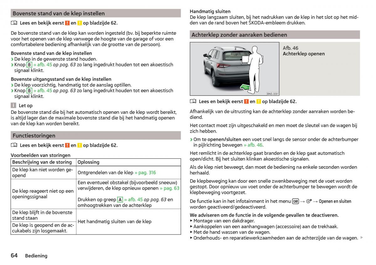 Skoda Kodiaq handleiding / page 66