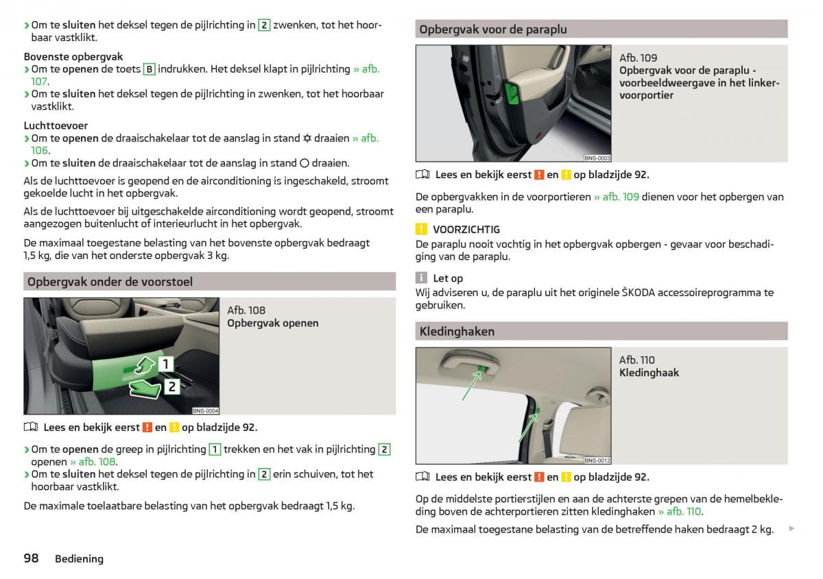 Skoda Kodiaq handleiding / page 100