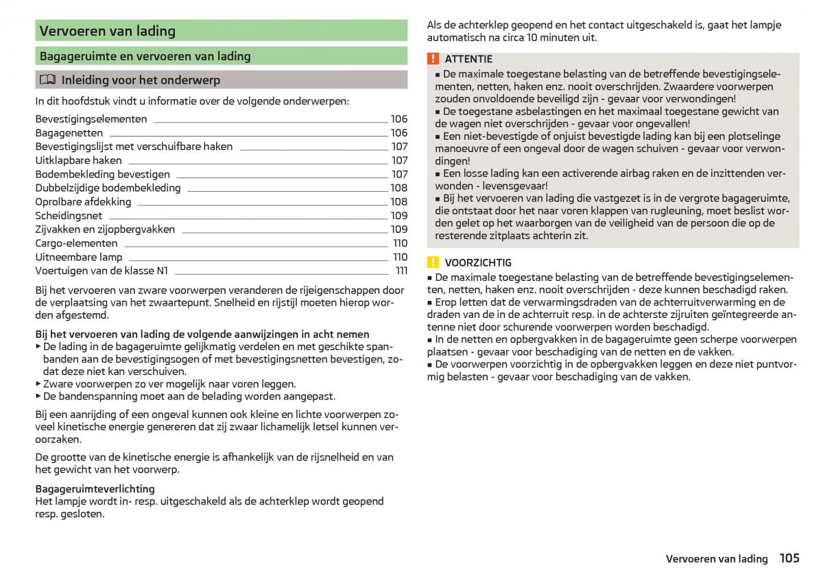 Skoda Kodiaq handleiding / page 107