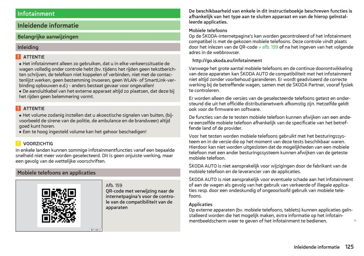 Skoda Kodiaq handleiding / page 127