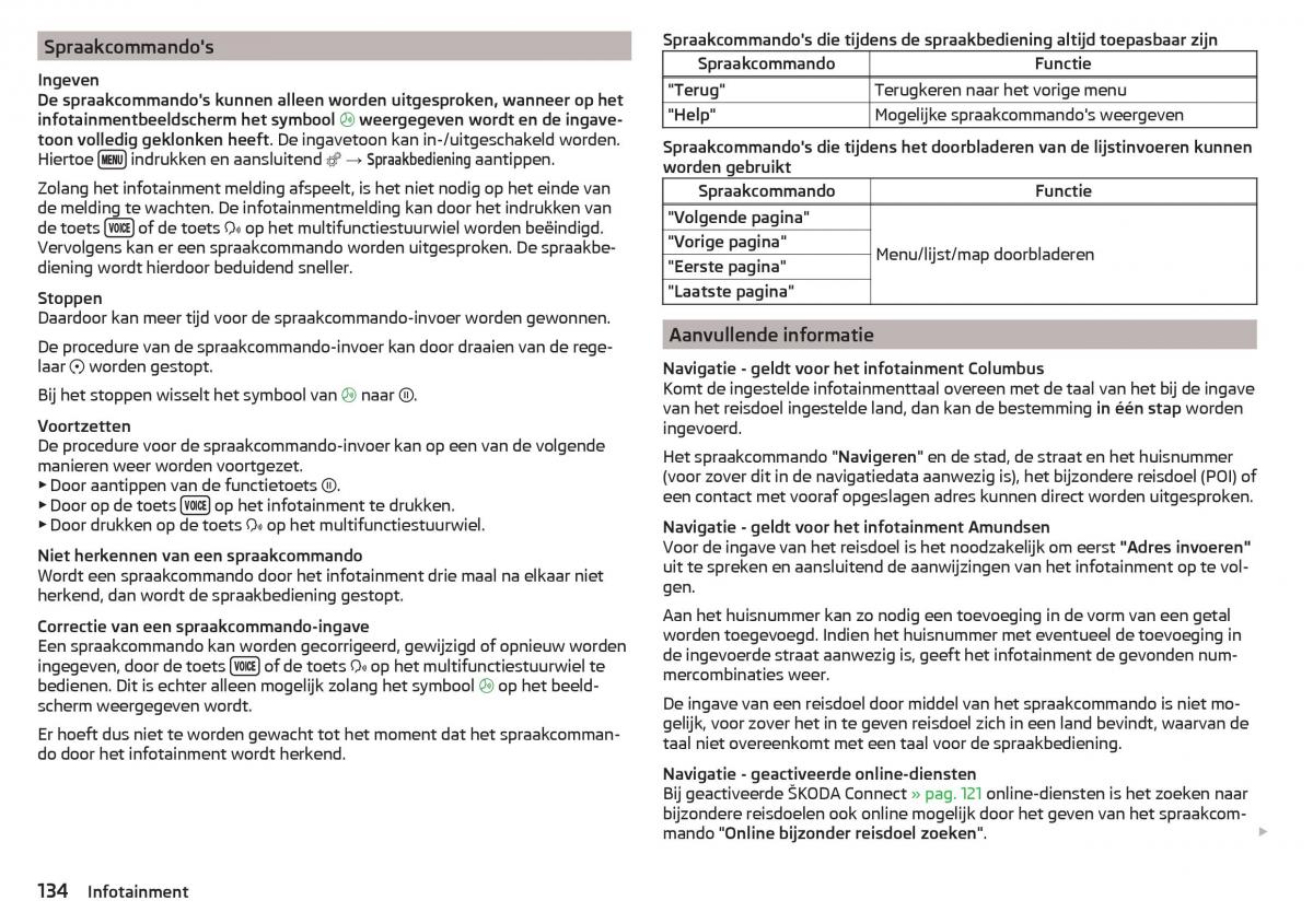 Skoda Kodiaq handleiding / page 136