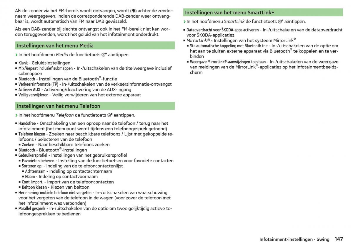 Skoda Kodiaq handleiding / page 149