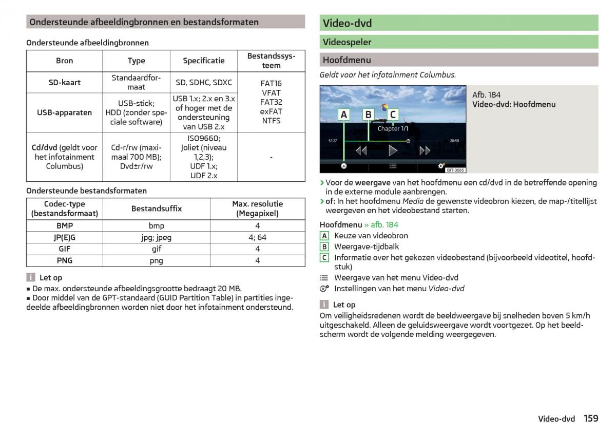 Skoda Kodiaq handleiding / page 161