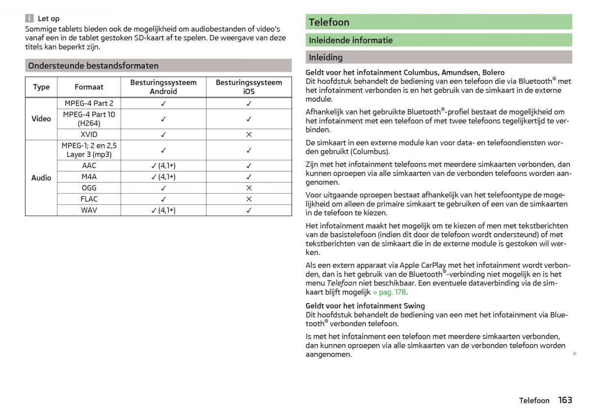 Skoda Kodiaq handleiding / page 165