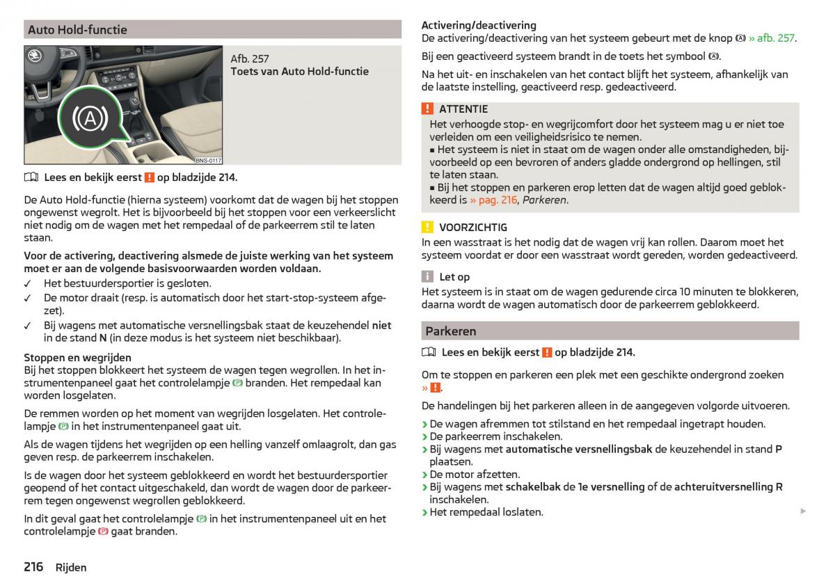 Skoda Kodiaq handleiding / page 218