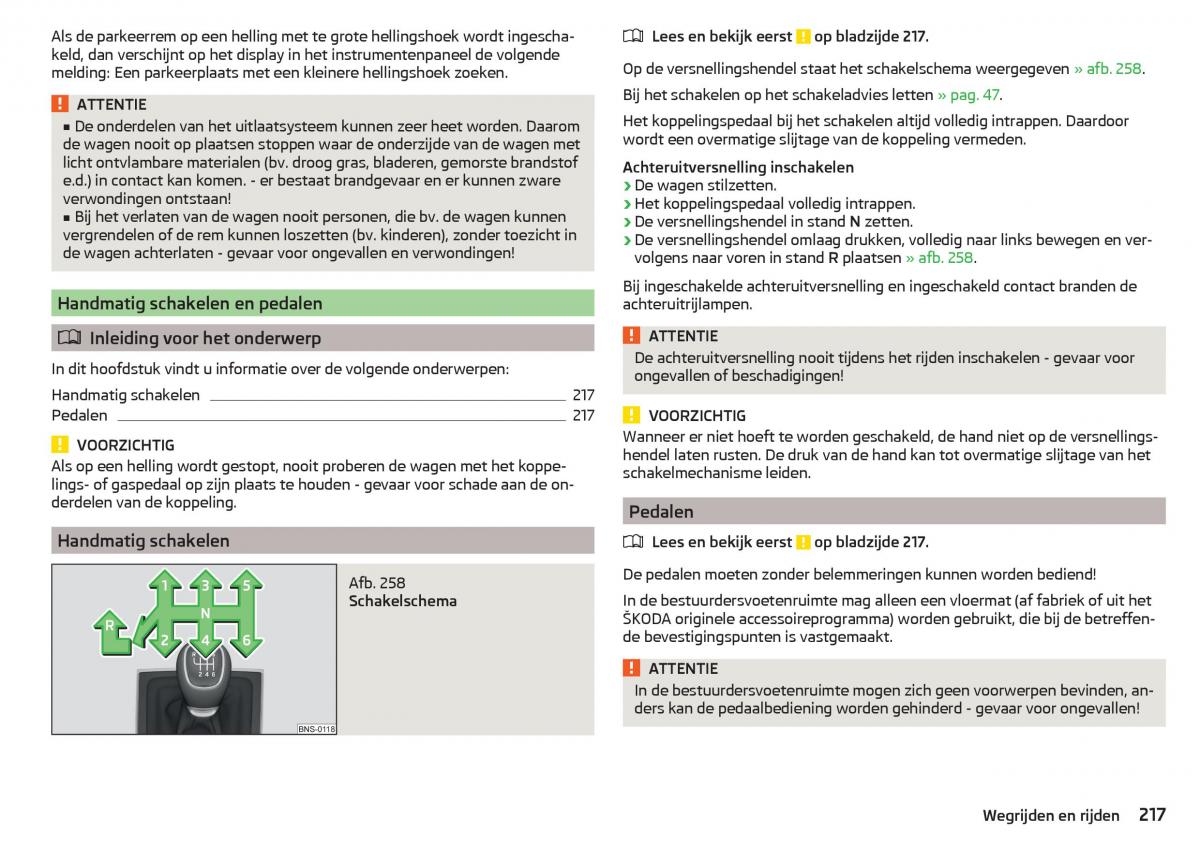 Skoda Kodiaq handleiding / page 219