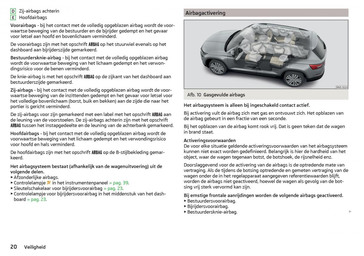 Skoda Kodiaq handleiding / page 22