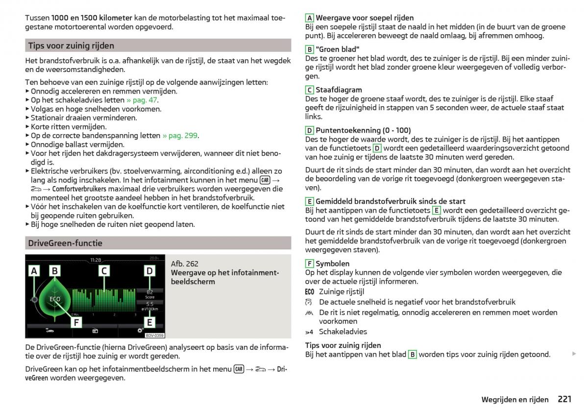 Skoda Kodiaq handleiding / page 223