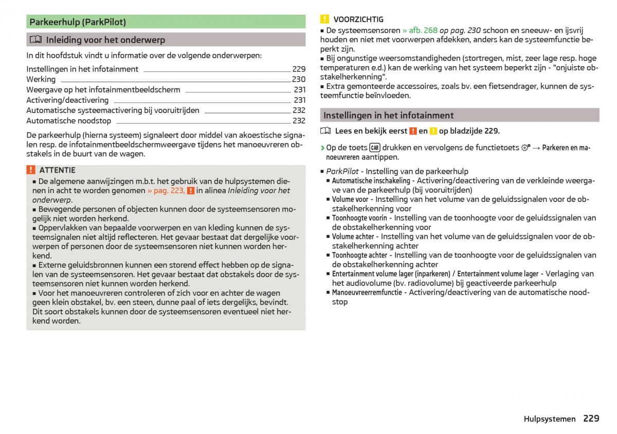 Skoda Kodiaq handleiding / page 231