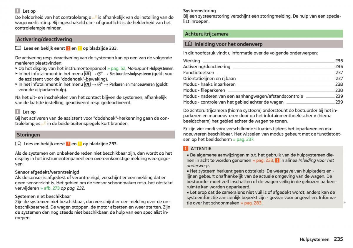 Skoda Kodiaq handleiding / page 237