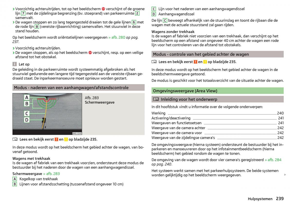 Skoda Kodiaq handleiding / page 241