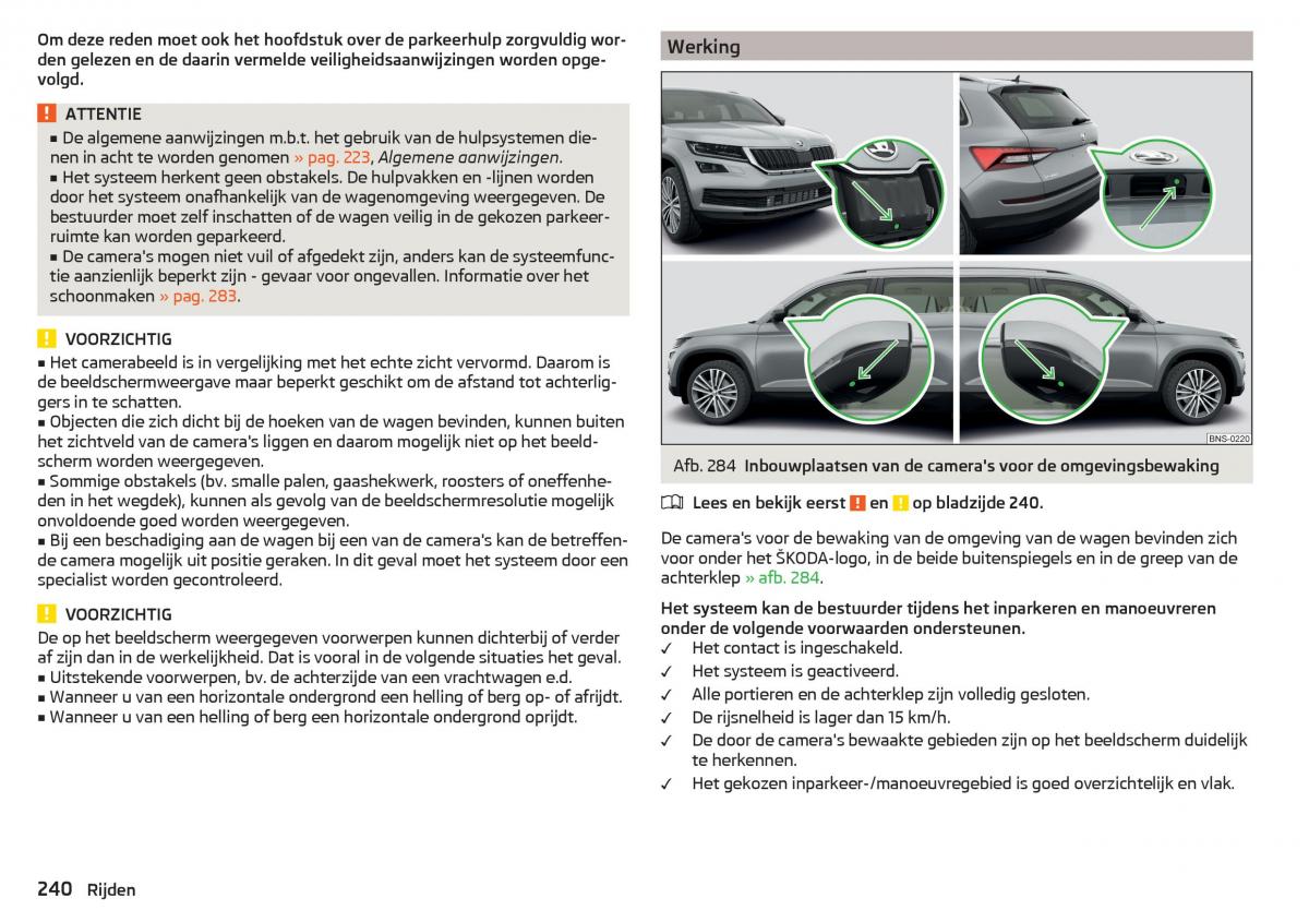 Skoda Kodiaq handleiding / page 242