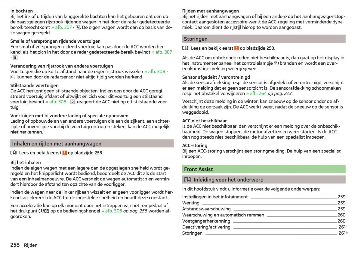 Skoda Kodiaq handleiding / page 260