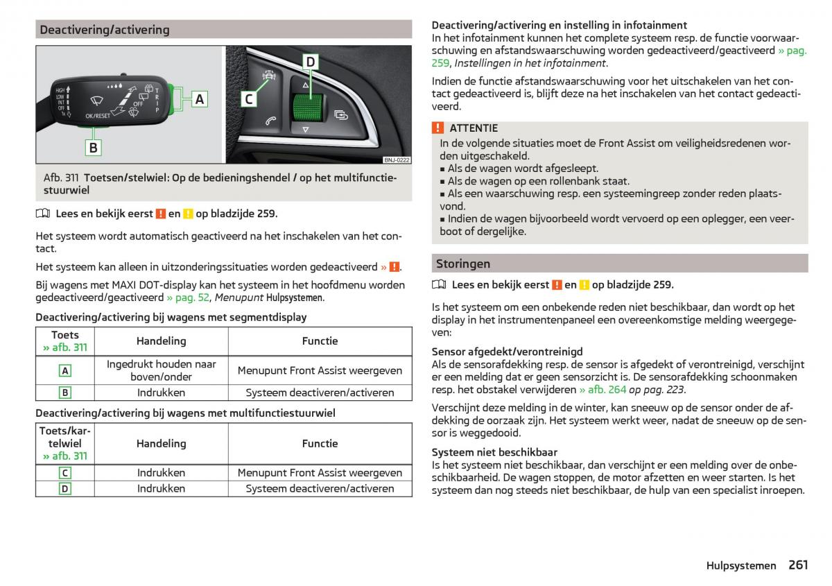 Skoda Kodiaq handleiding / page 263