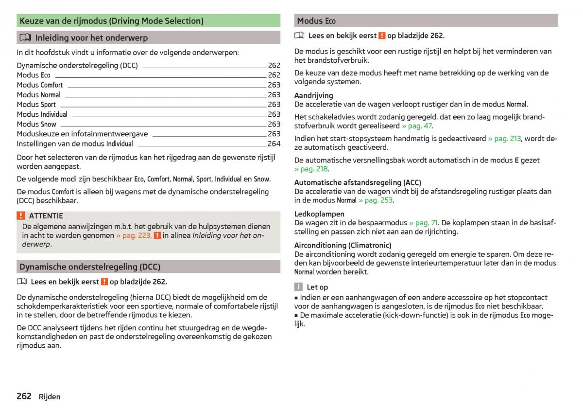 Skoda Kodiaq handleiding / page 264