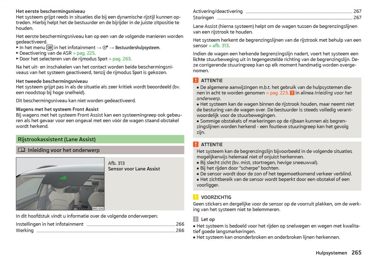 Skoda Kodiaq handleiding / page 267