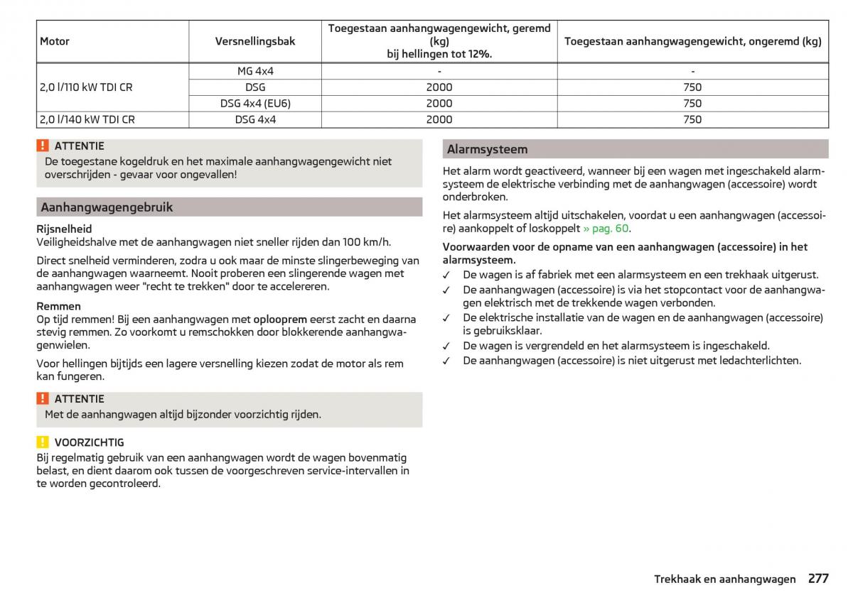 Skoda Kodiaq handleiding / page 279