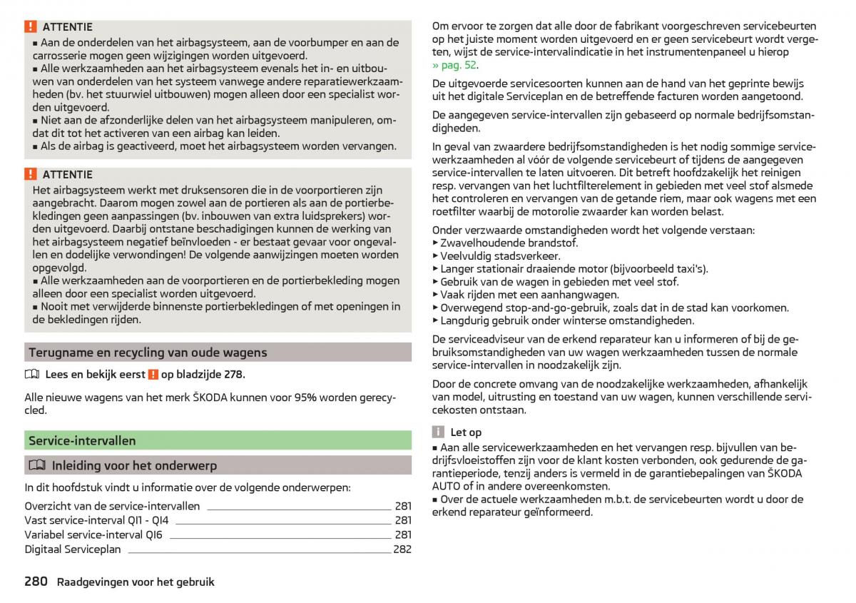 Skoda Kodiaq handleiding / page 282