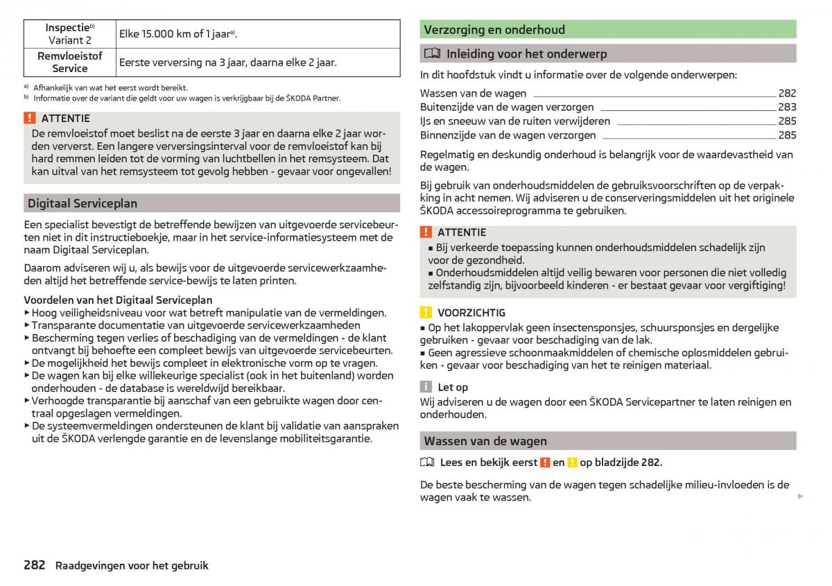 Skoda Kodiaq handleiding / page 284