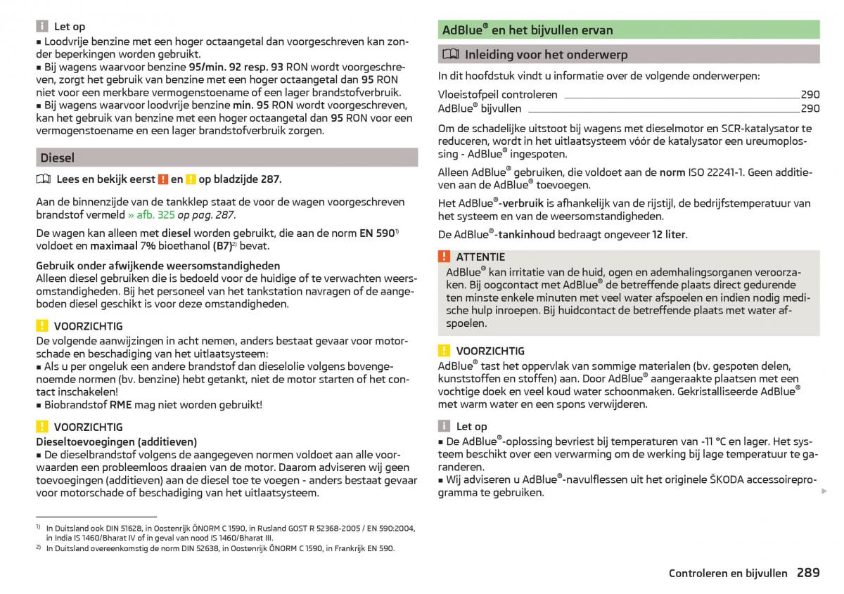 Skoda Kodiaq handleiding / page 291