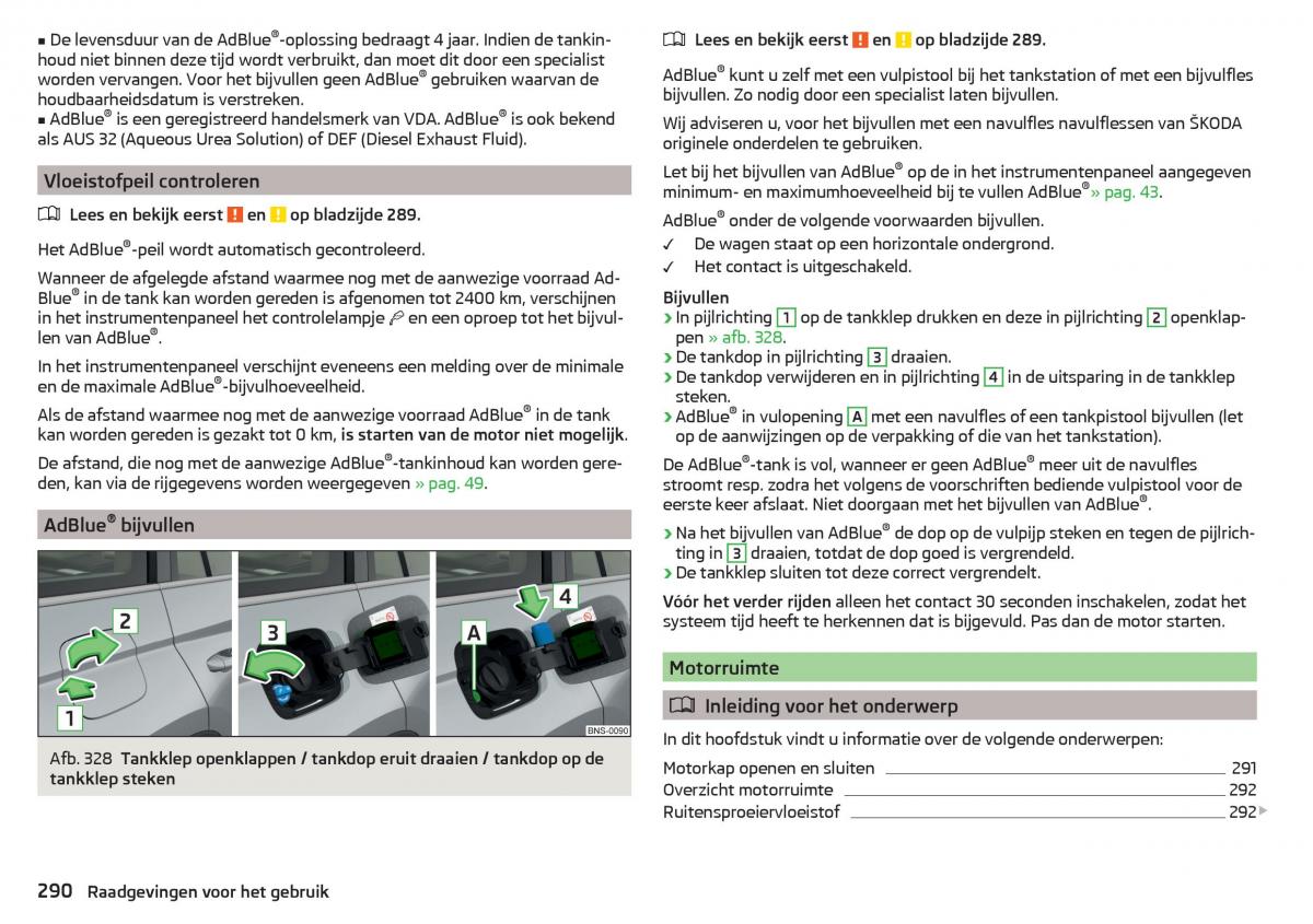 Skoda Kodiaq handleiding / page 292