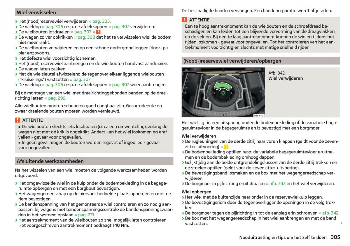 Skoda Kodiaq handleiding / page 307