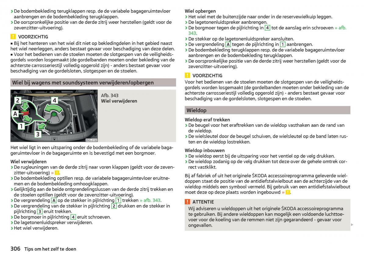 Skoda Kodiaq handleiding / page 308