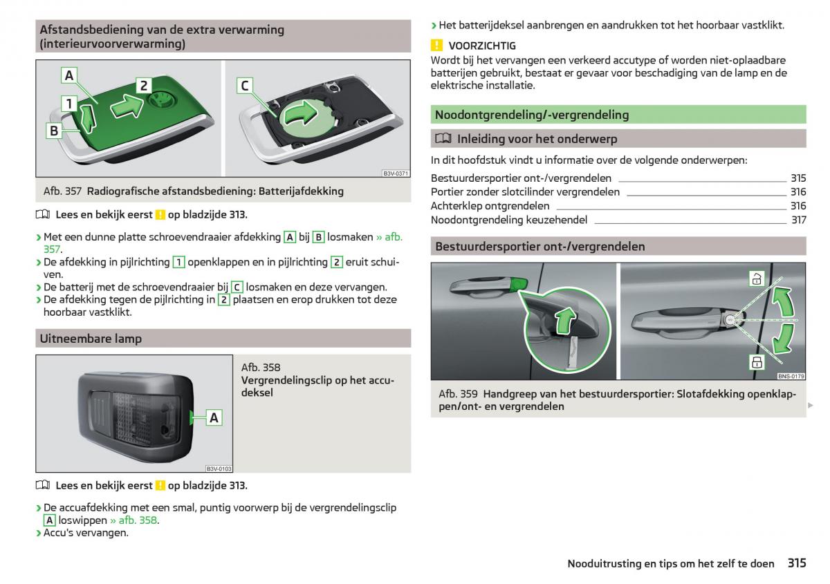 Skoda Kodiaq handleiding / page 317