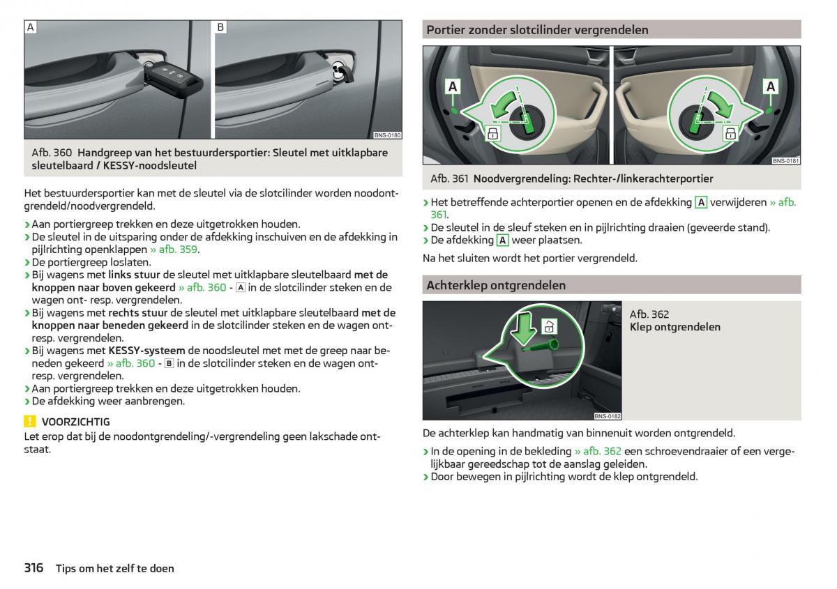 Skoda Kodiaq handleiding / page 318