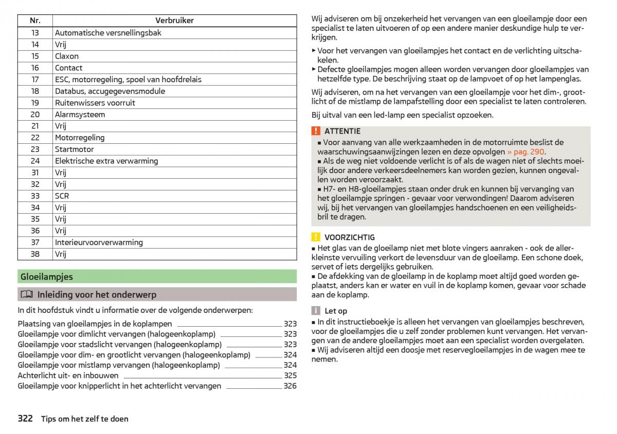 Skoda Kodiaq handleiding / page 324