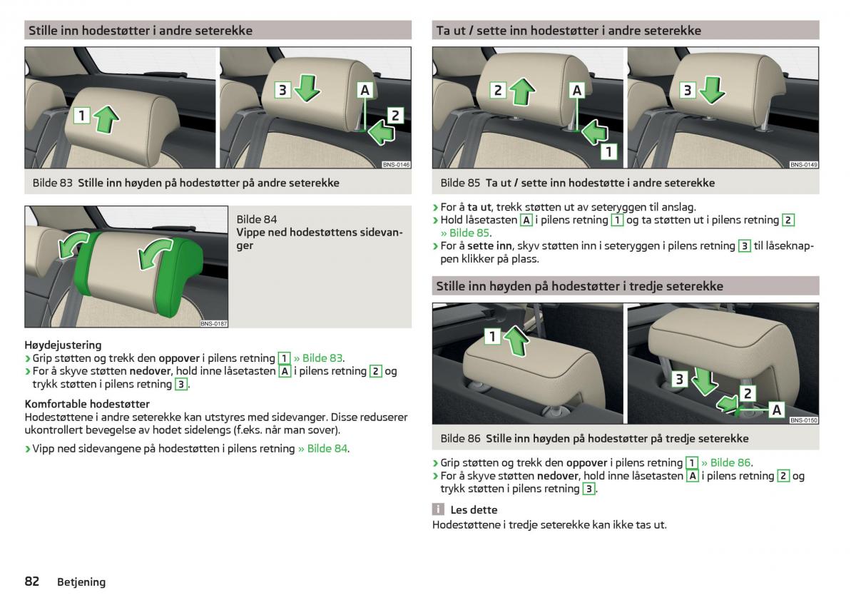 Skoda Kodiaq bruksanvisningen / page 84