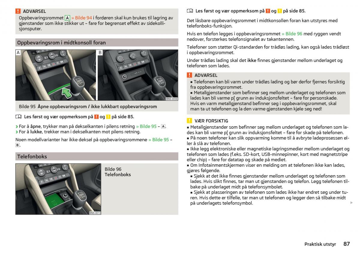 Skoda Kodiaq bruksanvisningen / page 89