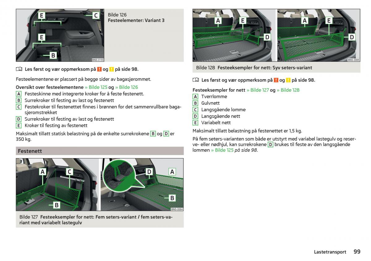 Skoda Kodiaq bruksanvisningen / page 101