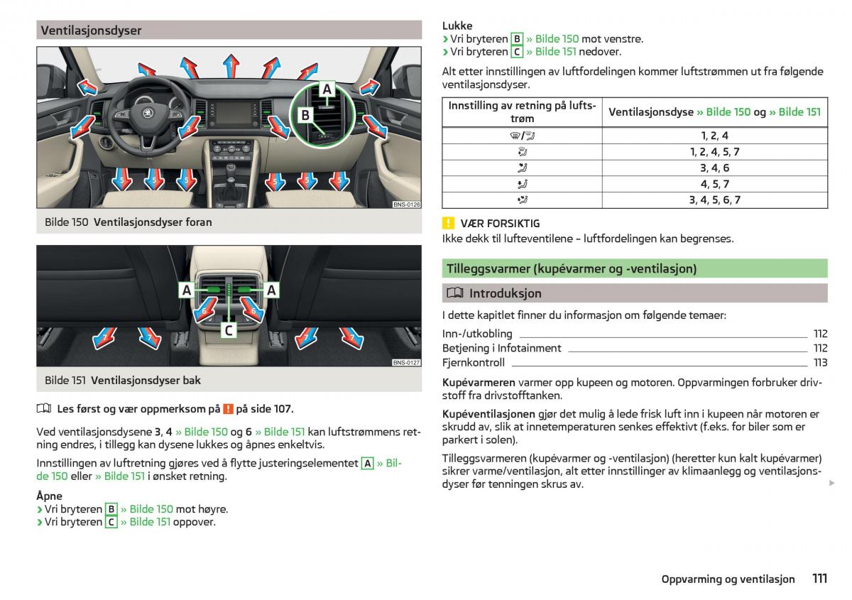 Skoda Kodiaq bruksanvisningen / page 113