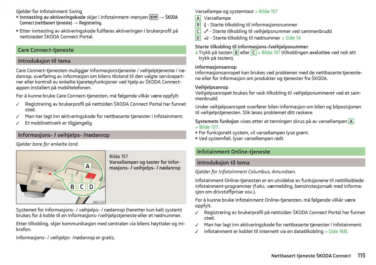 Skoda Kodiaq bruksanvisningen / page 117